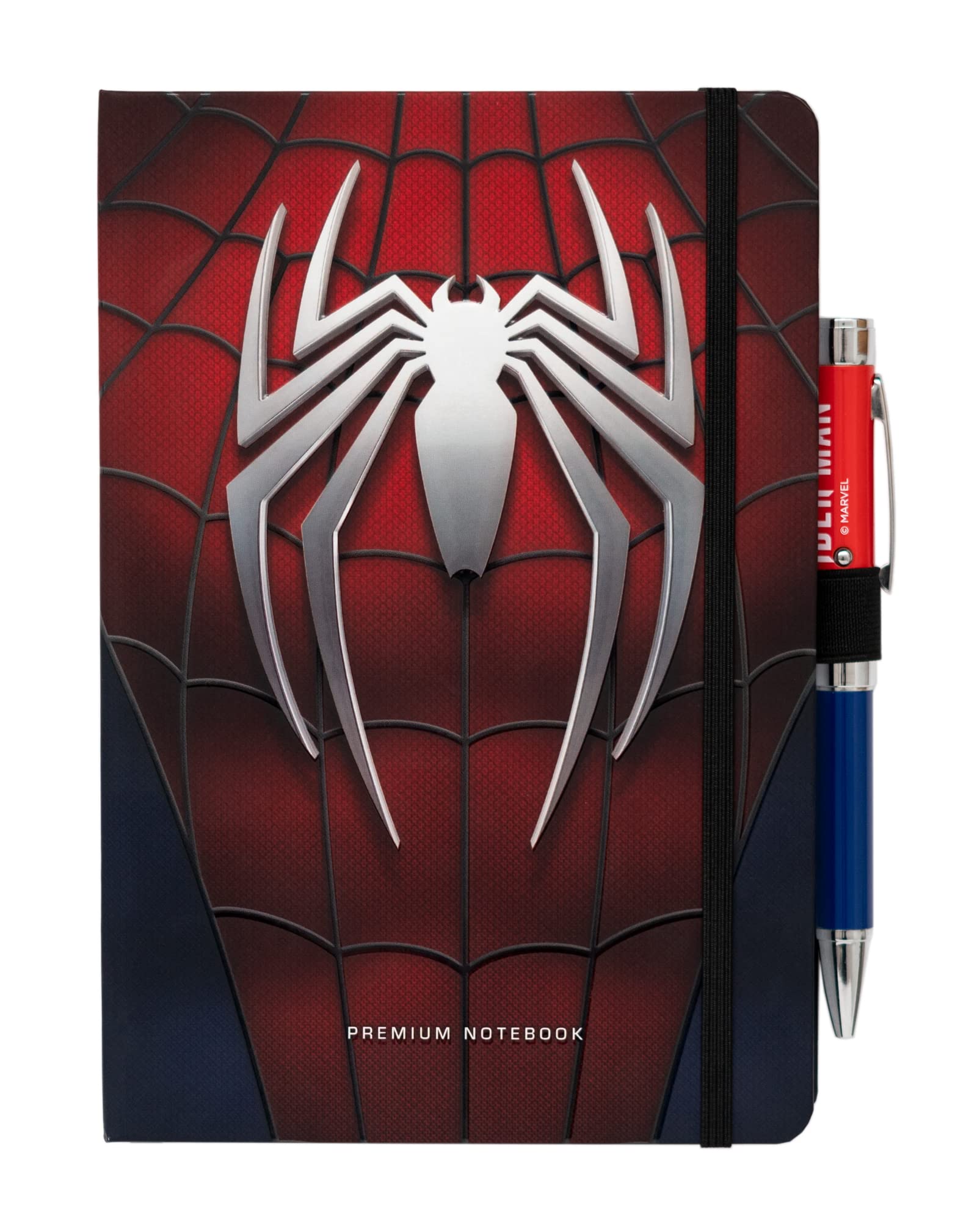 Grupo Erik A5 Notebook & Pen Set - Marvel Spider-Man Gifts | Projector Pen, Bullet Journal Dotted Note Book, Dotted Notebook A5 Sketchbook | Spiderman Gifts Under 15 Pounds