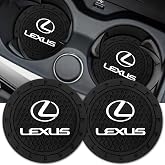 BFIVEANTE Car Cup Holder Coaster for Lexus ES350 GS350 GS300h GS450h is300 ls460 rx350 Series Recessed Silicone Cupholder Coaster Interior Accessories 2.75in 2Pieces Black