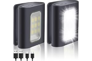 INNOFOX Running Light, 2Pack Reflective Running Gear for Runners, USB Rechargeable LED Light, Clip on Running Lights with Runners and Joggers for Camping, Hiking, Running, Outdoor Adventure