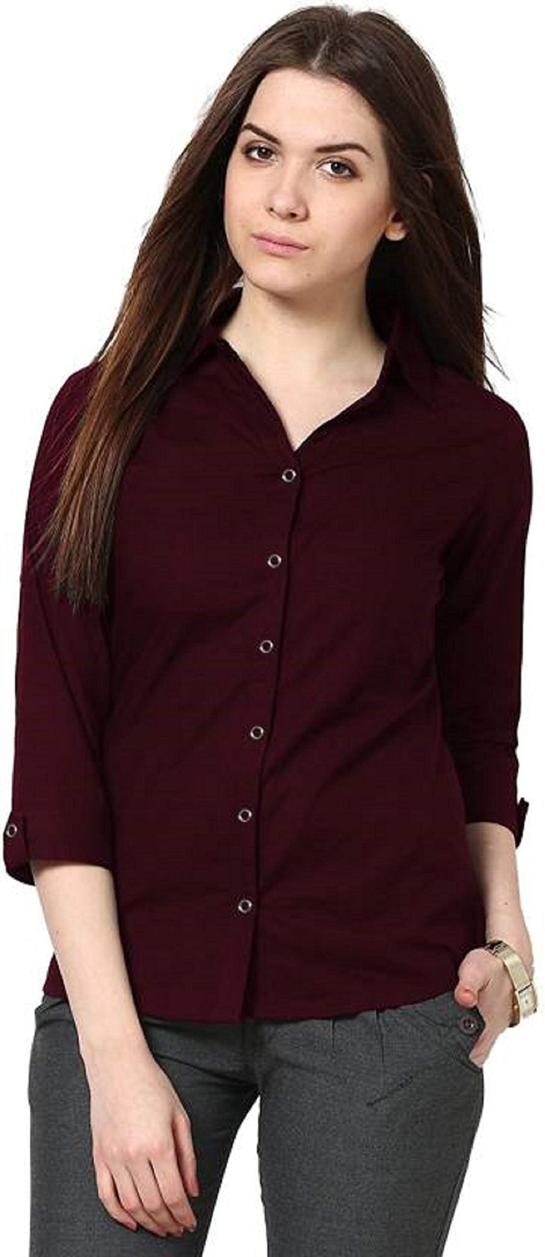 MIZAGOWomen's Regular Fit Casual Shirt