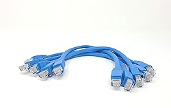 MICRO CONNECTORS 1 Foot CAT 6A UTP Ethernet Patch