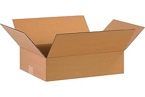 BOX USA 16 x 12 x 4 Corrugated Cardboard Boxes, Flat 16"L x 12"W x 4"H, Pack of 25 | Shipping, Packaging, Moving, Storage Box for Home or Business, Strong Wholesale Bulk Boxes