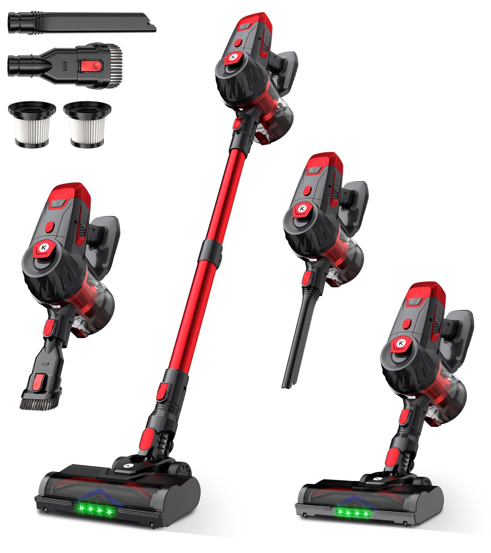 Photo 1 of Cordless Vacuum Cleaner, 500W 45Kpa 60Mins Stick Vacuum Cleaner for Home, Self-Standing Vacuum with 1.5L Dust Cup and HEPA Filter, Anti-Tangle Brush for Hardwood Floors, Carpets, and Pet Hair