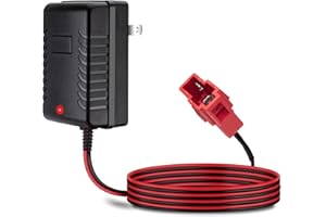VENSHUN 6V Kids Ride On Car Charger 6 Volt Battery Charger for BMX X6 Kid TRAX Disney GMC Dinsney Wal-Mart Moto ATV Quad Power Wheels Charger Ride-On Toys Red Square Plug