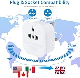 Herfair European to UK Plug Adapter 13A 250V Worldwide to UK Travel view 2