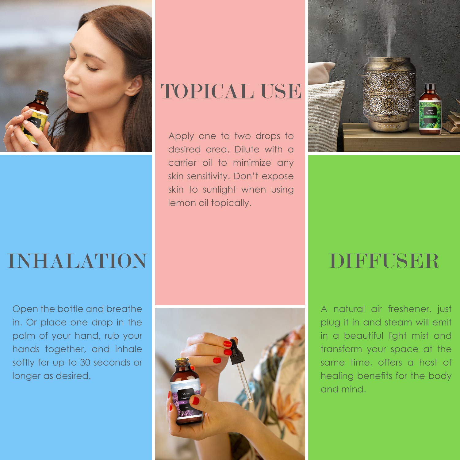 Cherry Blossom Essential Oil 120ml (4 Fl Oz), SALKING Pure & Natural Fragrance Oils, Aromatherapy Essential Oils for Diffuser, Massage, Soap, Candle Making, Perfume - Image 5