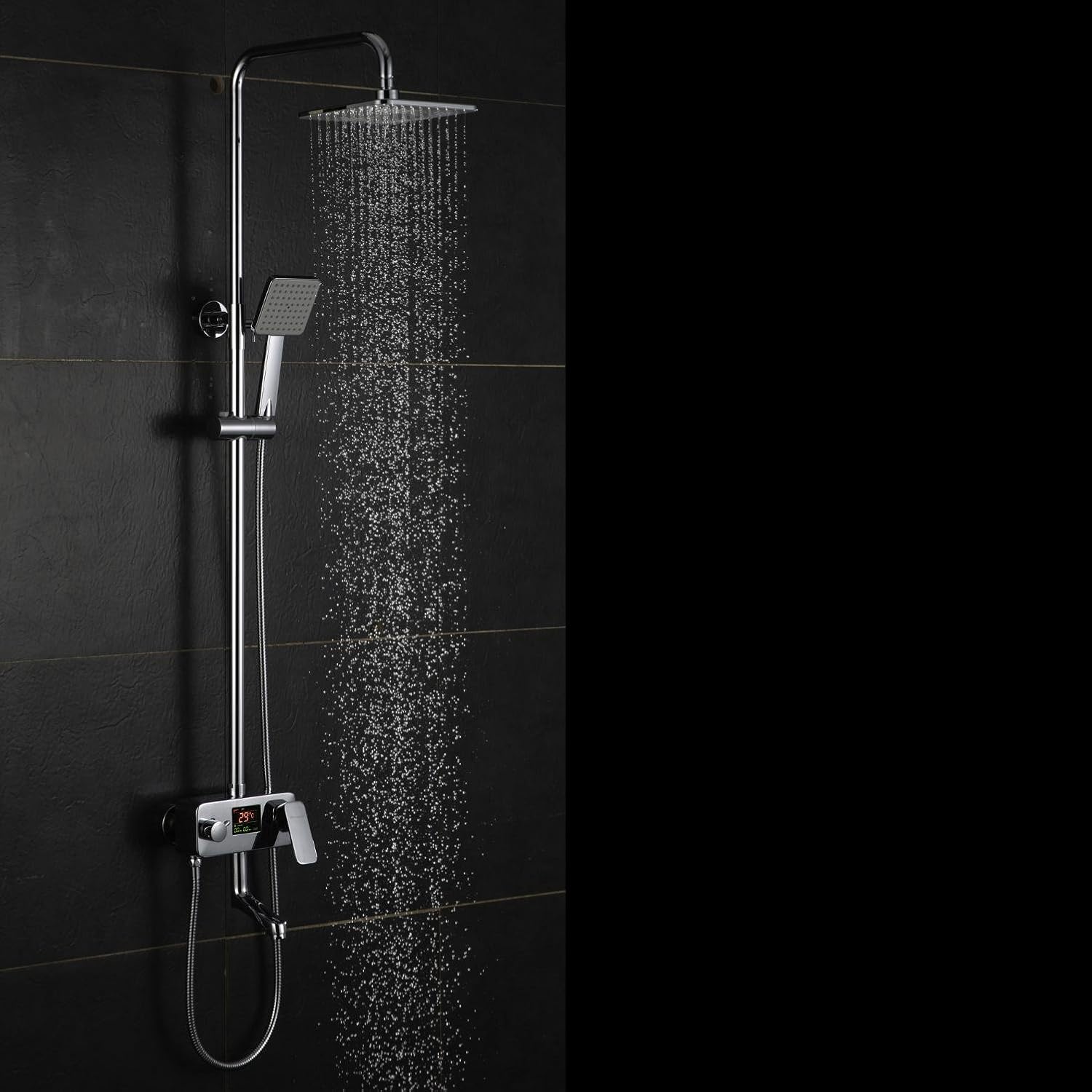 Hm Multi Function Shower Faucet Shower System With Lcd Display