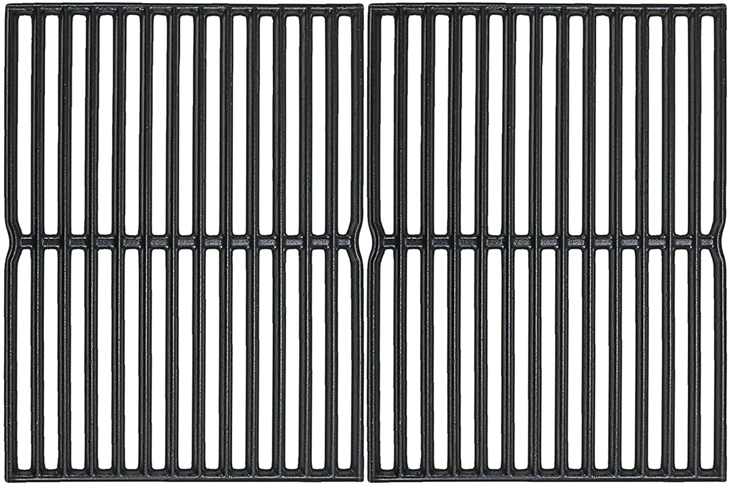 GFTIME 7522 38 x 28.6cm Cooking Grate for Weber Spirit E200 E210 S200 S210 Gas Grills with Side Burner Knobs, Cast Iron Grids for Genesis Silver A, Spirit 500, Spare Parts for Weber 7521