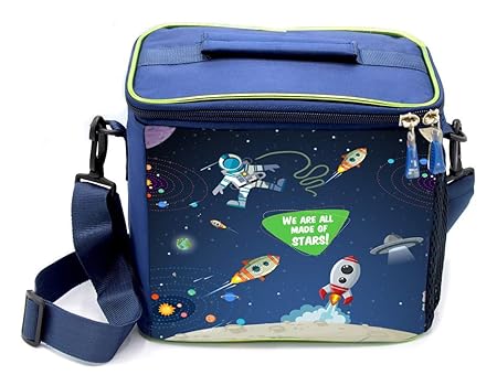 Shopaholic Polyester Lunch Time Bag for Kids(Space Travel Violet)