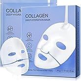 Collagen Face Mask 6P, Collagen Hydrogel Mask, Moisturize, Firm & Enhance Skin Vitality, Pore Minimizing, Elasticity Improvement 6 Packs
