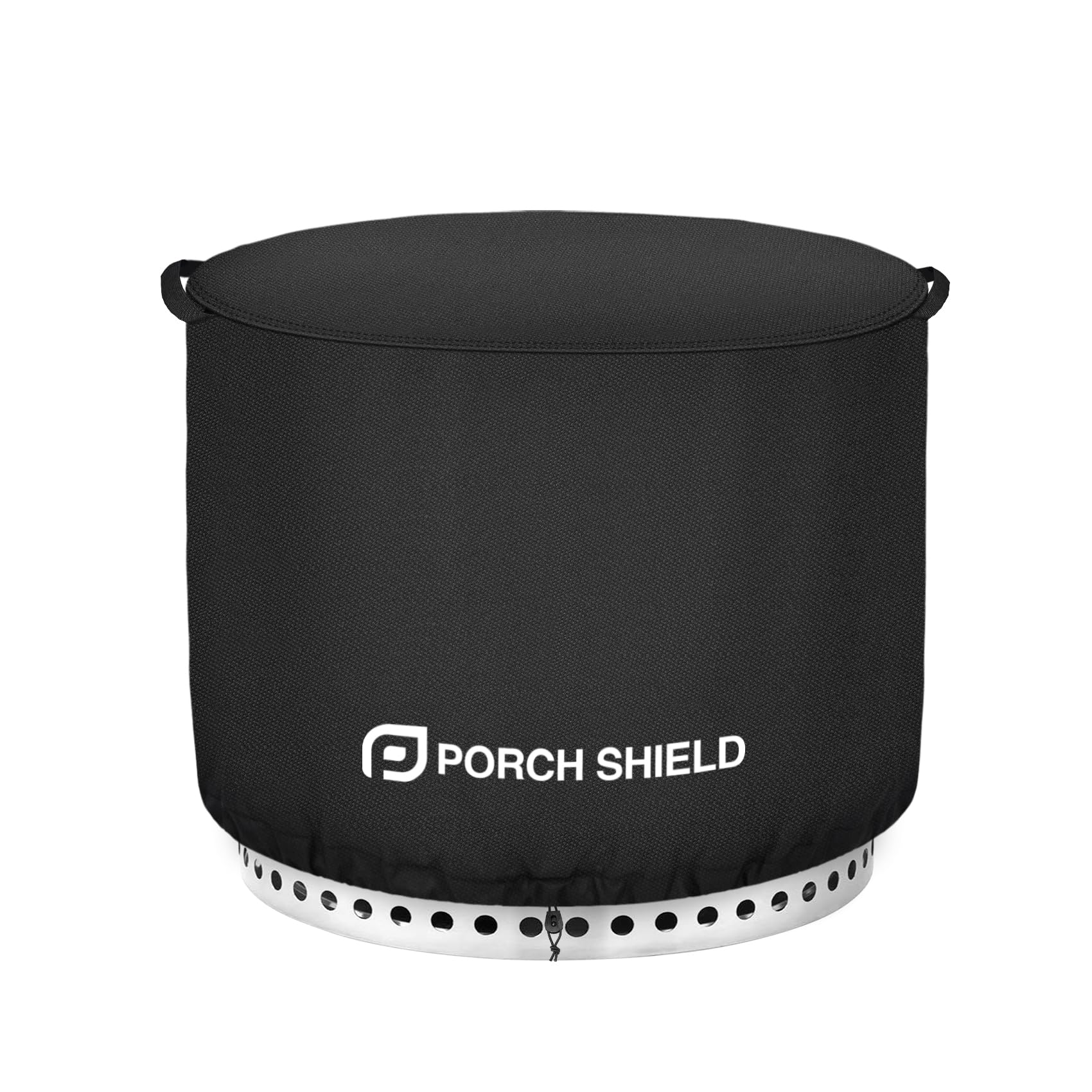 Porch Shield UV-Resistant Solo Stove Bonfire Cover - Waterproof Patio Fire Pit Cover Round 22 inch Fits for Solo Stove Bonfire, Black