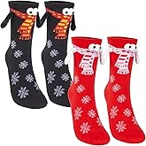 COZYMATE Hand Holding Socks Magnet Funny Novelty Socks that Hold Hands for Holiday Couples Valentine's Gag Gifts