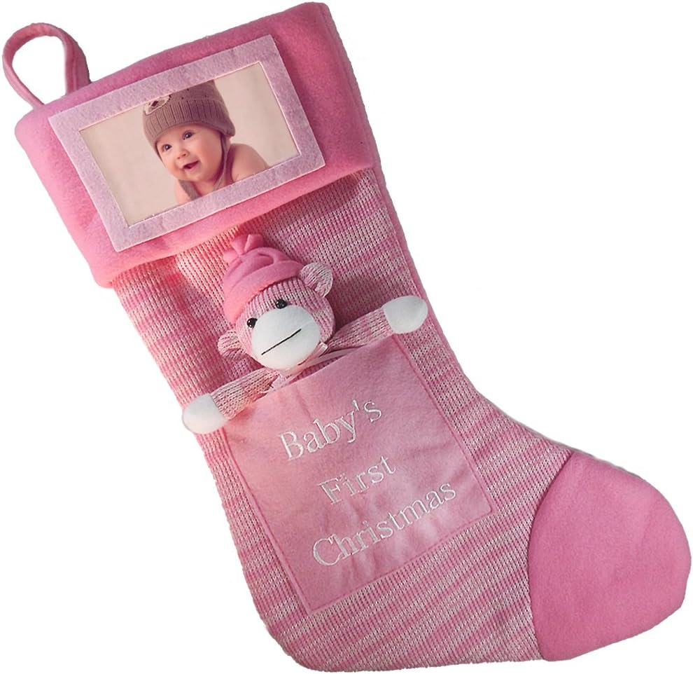 baby girl first christmas stocking personalized