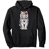 Sugar Skull Tiger Halloween Graphic Pullover Hoodie