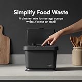 Tydi 4.5L Food Waste Bin with Press-Button Lid Dark Grey view 2