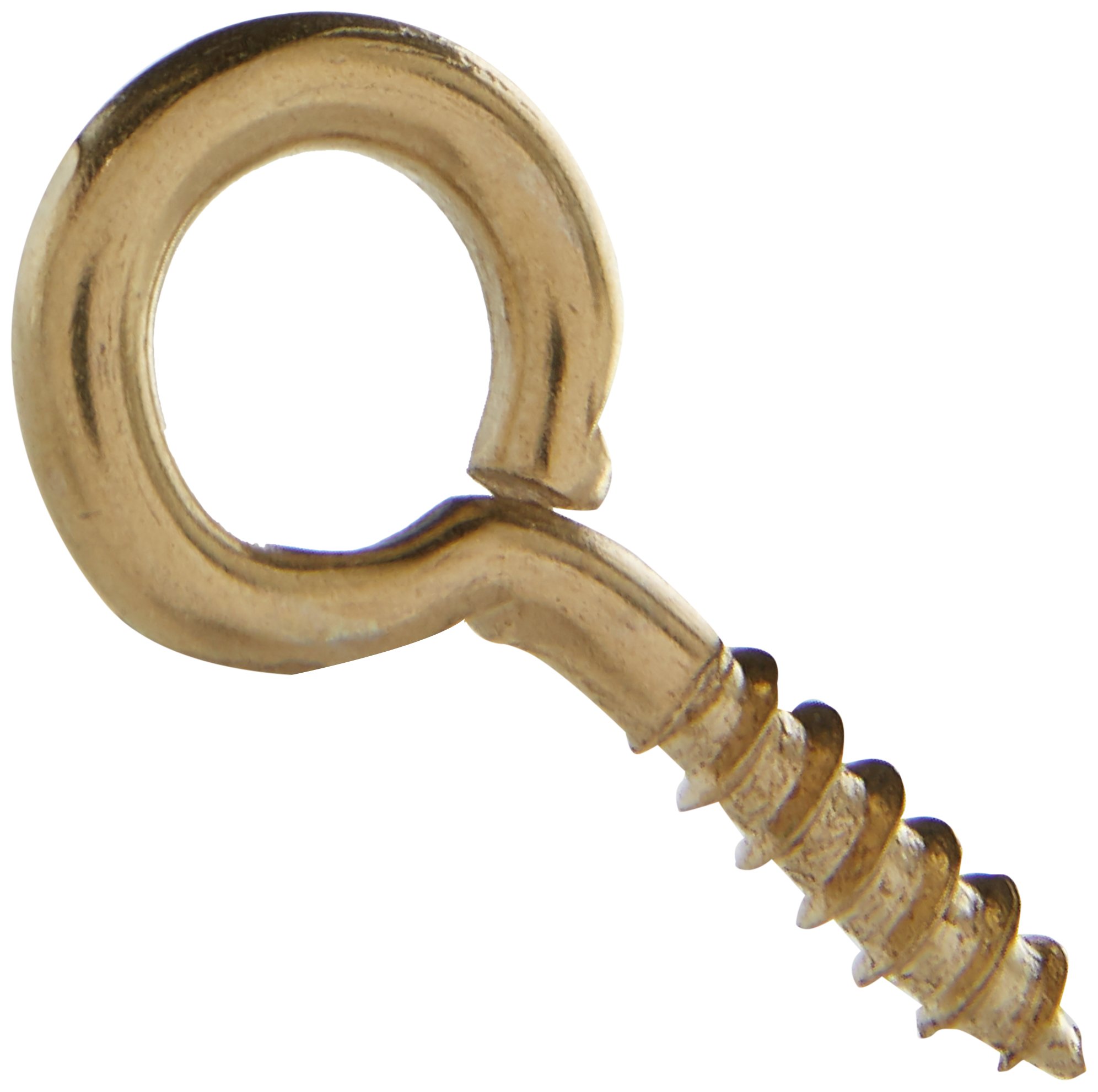 Merriway BH05414 (100 Pcs) Screw Eye Electro-Brassed Steel 30 mm - Pack of 100 Pieces — image 1