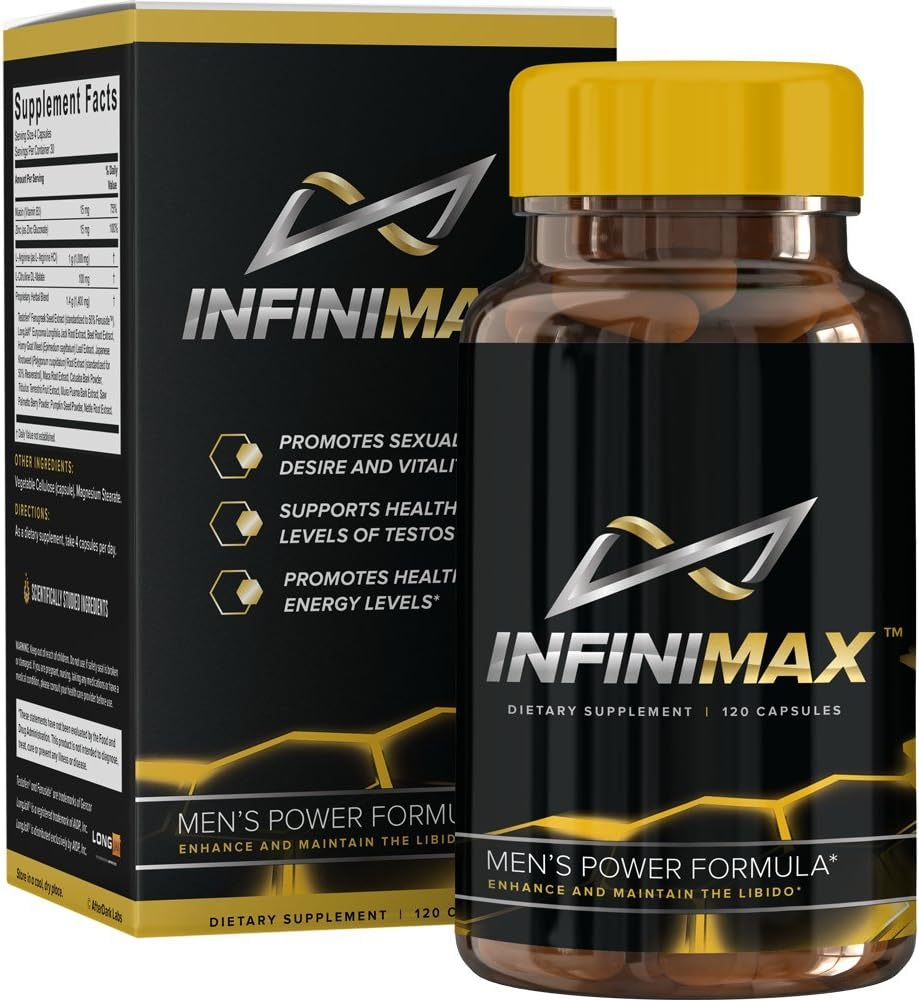 INFINIMAX™ Maximum Strength Men's Formula - 30 Day | 4 in 1 Supplement for Super Charging Your Sex Life.
