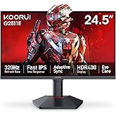 KOORUI 25 inch 320Hz Gaming Monitor,1ms GTG,FHD 1080P 95% DCI-P3, HDR400, Adaptive Sync, HDMI 2.0/DP 1.4, VESA 75x75, Height 