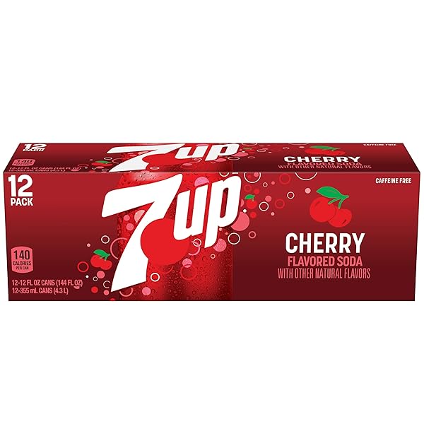 7UP CHERRY FLAVORED SODA, 12 FL OZ CANS, 12 PACK