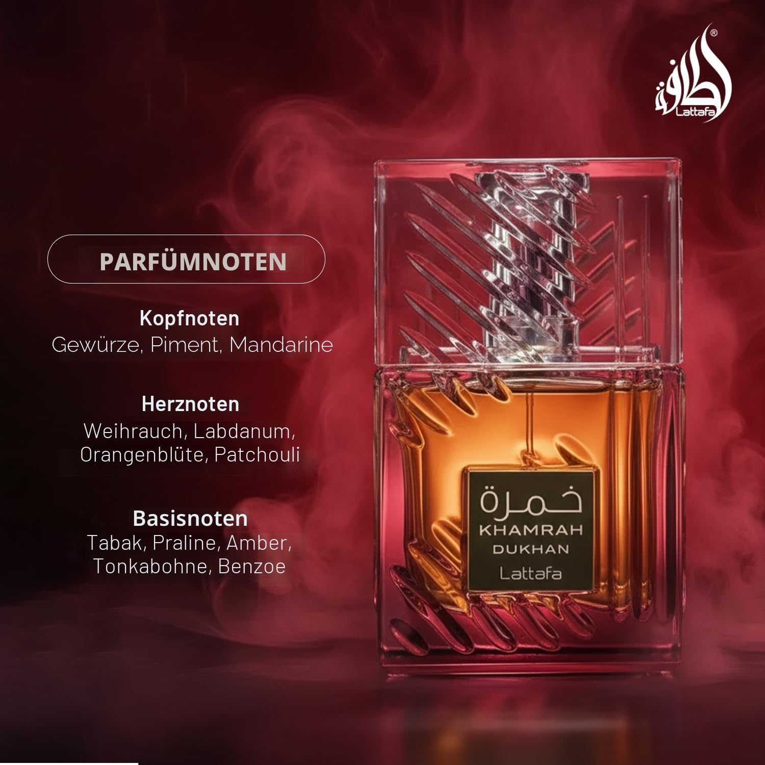 Lattafa Khamrah Dukhan for Uni Eau de Parfum Spray, 100 ml 4