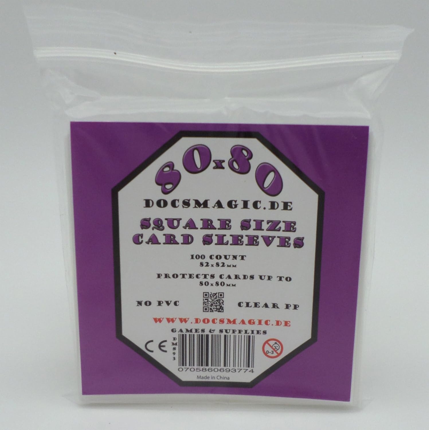 docsmagic.de 1.000 Medium Square Board Game Sleeves - 80 x 80-82 x 82-10 Packs, Medium Square - 82 x 82 mm - Image 3