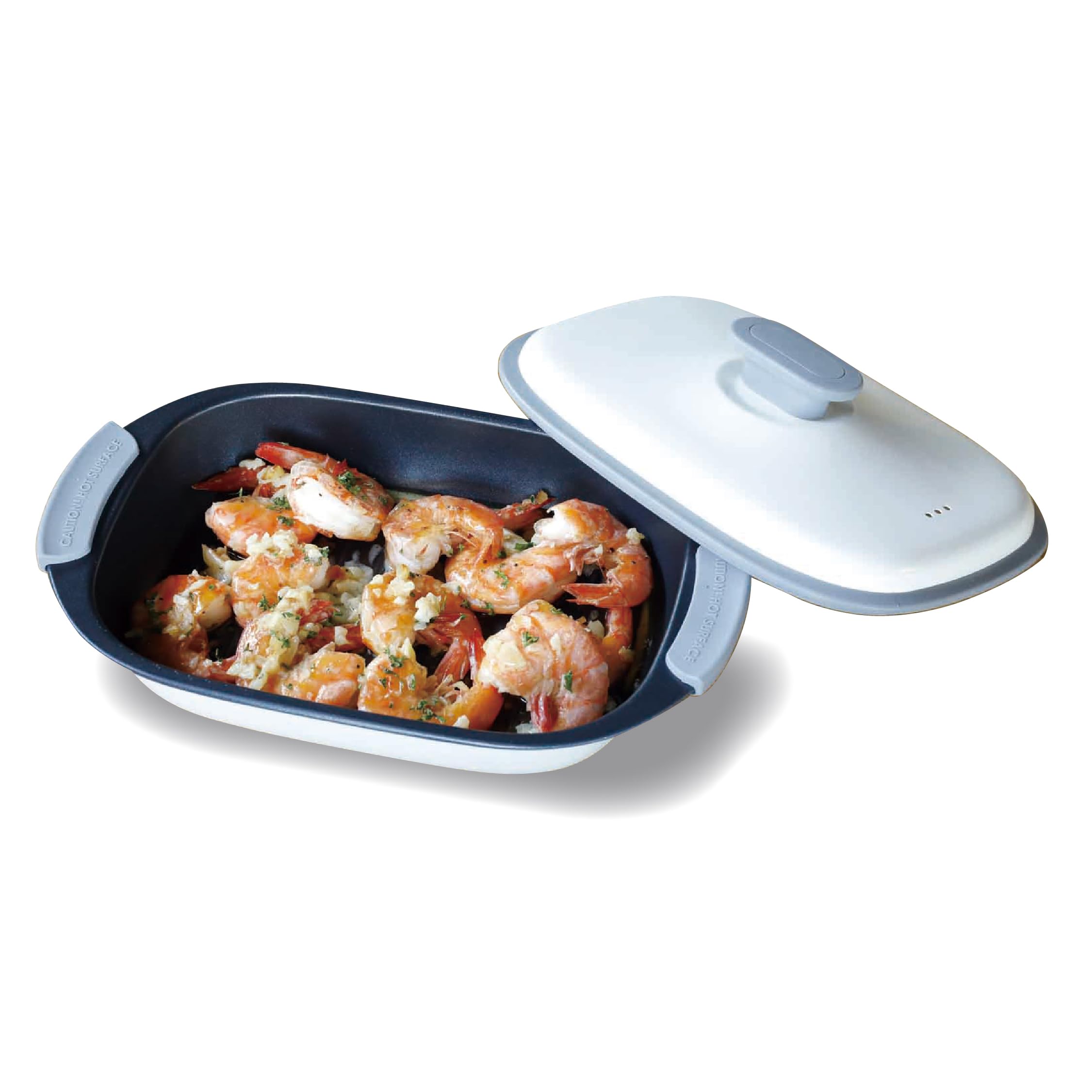 シービージャパン 電子レンジ調理器具 電子レンジで魚焼き [ 炒める 茹でる 焼く 煮る 蒸す 炊く がこれ1つ ] 食器洗浄機対応 レシピ付き レンジグリル レクタングル copan商品画像