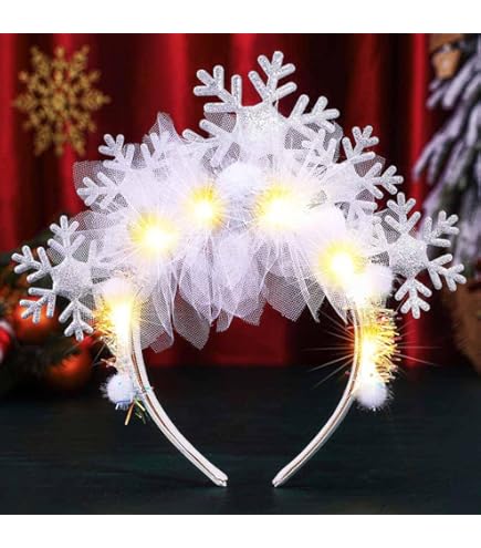 Xmas Novelty Sparkly Snowflake Headband Christmas Present Hair Accessories Gift - Foto 9