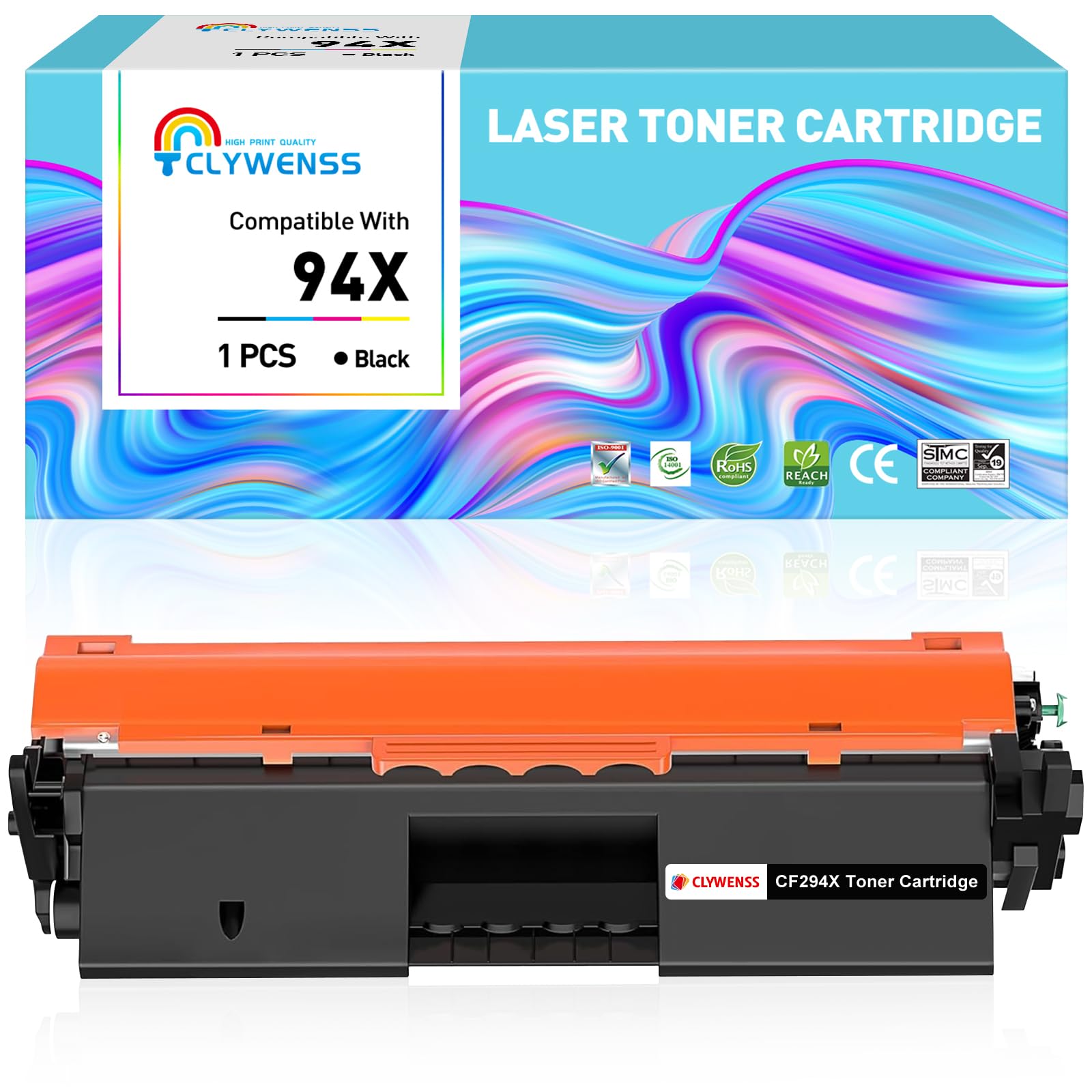 Clywenss CF294X Toner Cartridge Black Compatible with HP CF-294X 94X CF294A 94A for LaserJet Pro MFP M148dw M148fdw M149fdw M118dw M118 M148 M149 (2,800 Pages, 1 Black)