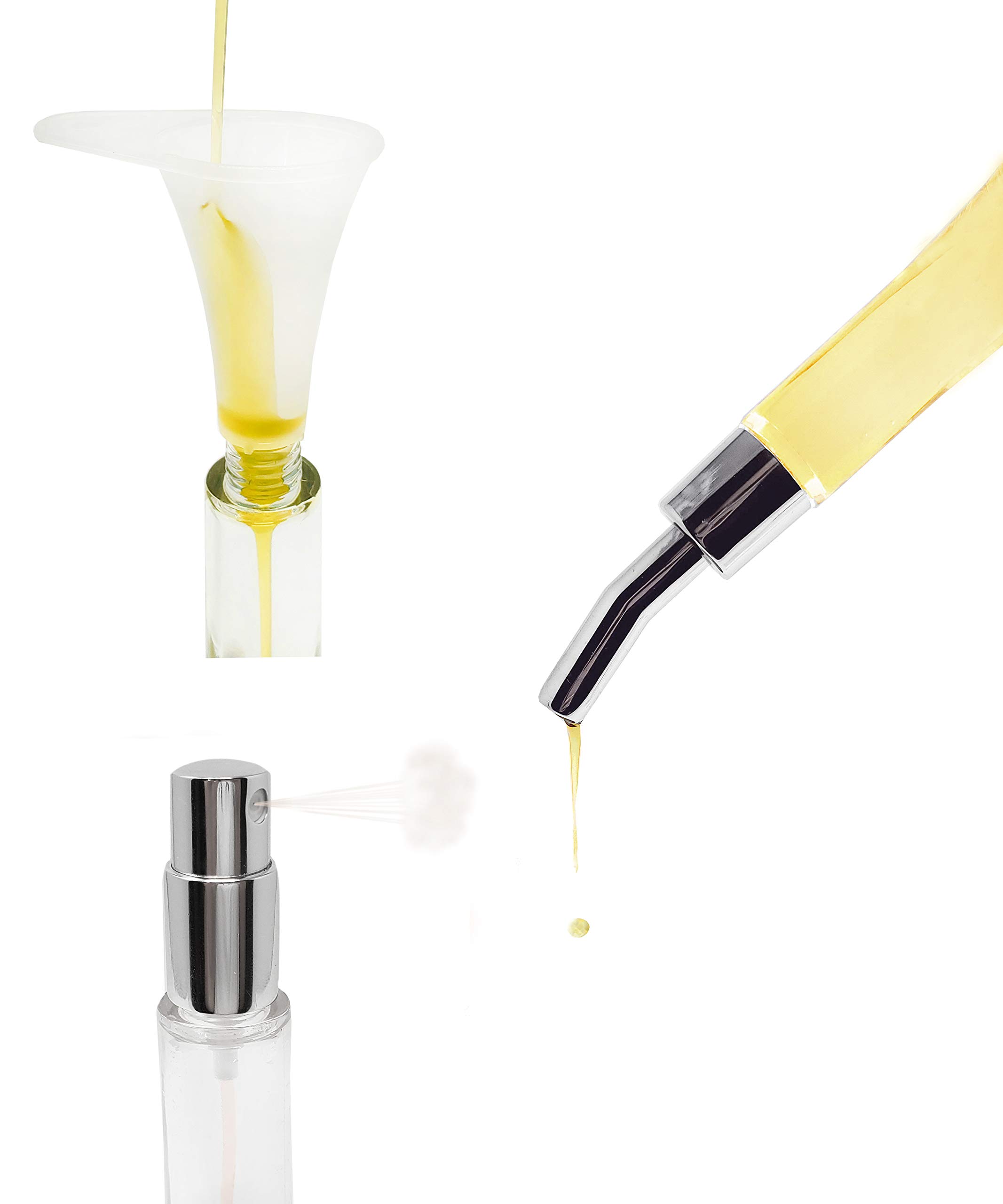 Olive Oil Dispenser and Vinegar Oil Sprayer For Cooking - 6.1 Oz Food Grade Pourer Mister Spritzer Spray Pump kitchen bottle with stainless steel top - Perfect for cooking oils, air fryer, BBQ, grill