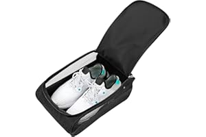 LINGSFIRE Golf Shoe Bag, Zippered Golf Shoes Storage Bag Breathable Golf Shoes Travel Bag for Men Women with Top-Handle Shoe 