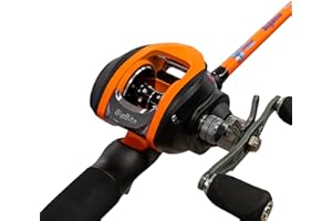 Reaction Tackle Fishing Rod and Reel Combo – 2-Piece IM6 Carbon Rods with Smooth Casting Reels – Spinning & Baitcasting Optio