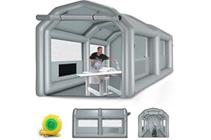 GZKYYLEGS Inflatable Paint Booth 13.5X8.5X8.5Ft with 750W Blower, Professional Portable Inflatable Spray Booth Tent for Motorcycles, Auto Parts, Furnitures or Other Items Painting and Drying