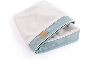 Sunheir Dog Bed Covers Soft Plush Replacement Washable, Extra Large Waterproof Dog Bed Cover with Zipper, Pet Bed Cover 44x32x3 Inches, Blue, Cover Only