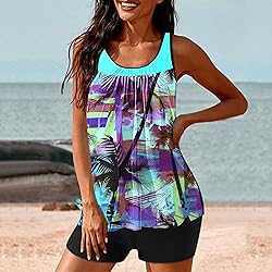 Tankini Swimsuits for Women Tummy Control Blouson
