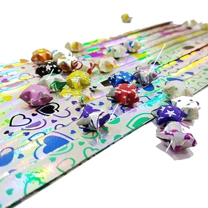 Amazoncom 90pcs Cute Folding Kit Lucky Origami Heart Diy