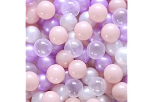 Realhaha Ball Pit Balls, 100pcs Plastic Stress Balls for Kids Girls Playhouse Partys Decoration Baby Shower Christmas Party Gifts NOT Include Ball Pit
