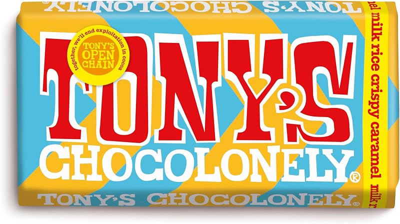 Tony's Chocolonely Milk Chocolate Rice Crispy Caramel Bar 180g