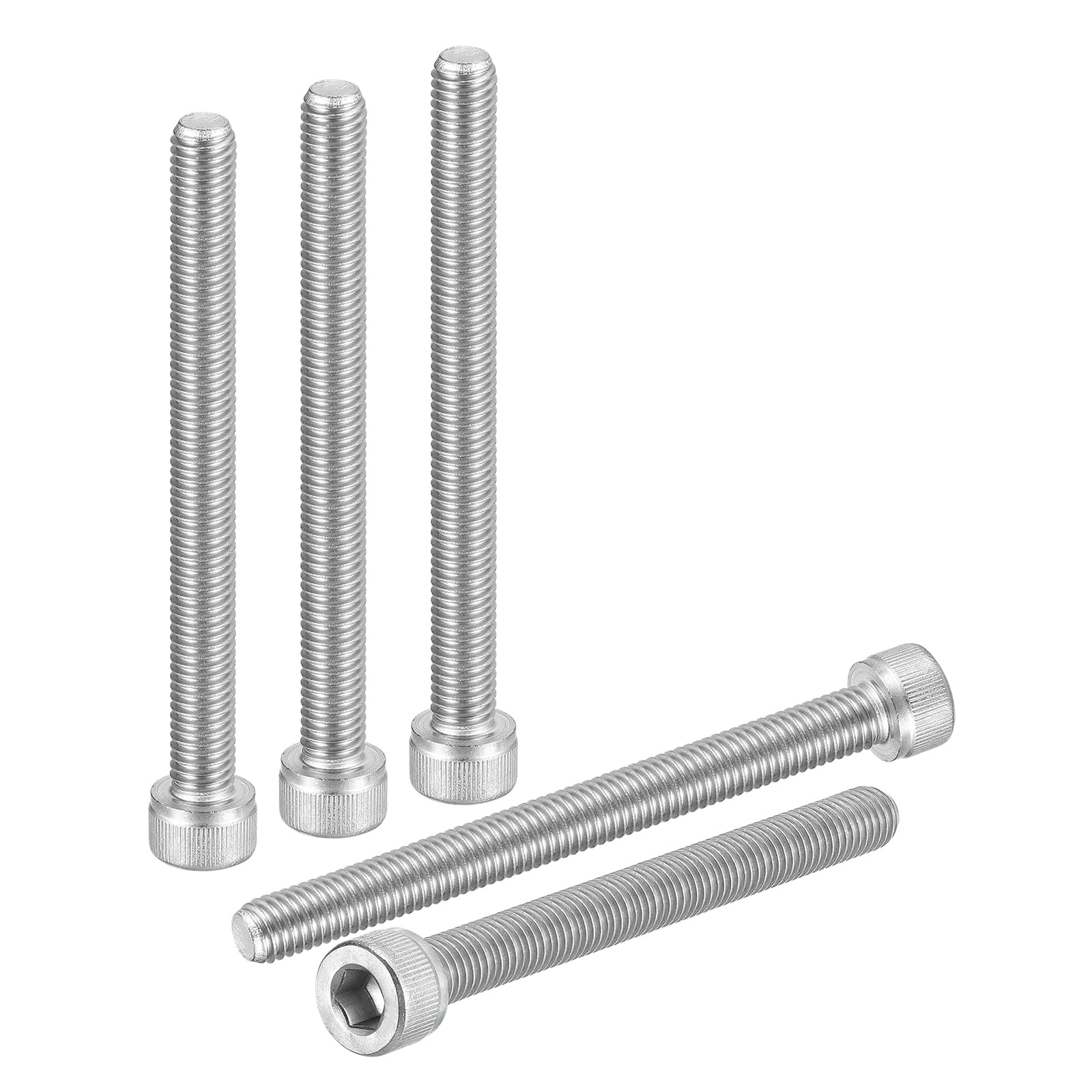 DTGN M8-1.25x85 Socket Head Cap Screws Bolts - 5Pack - Good for Road Bicycle, Mountain Bike, Auto, Motorcycle - 304 Stainless Steel Hex Head Metric Screws - Silver — image 1