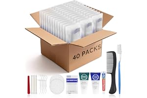 Toiletry Kits Travel Essentials Disposable Hygiene in Bulk, Trial Size Toiletries Supplies Individually Wrapped Traveling Per