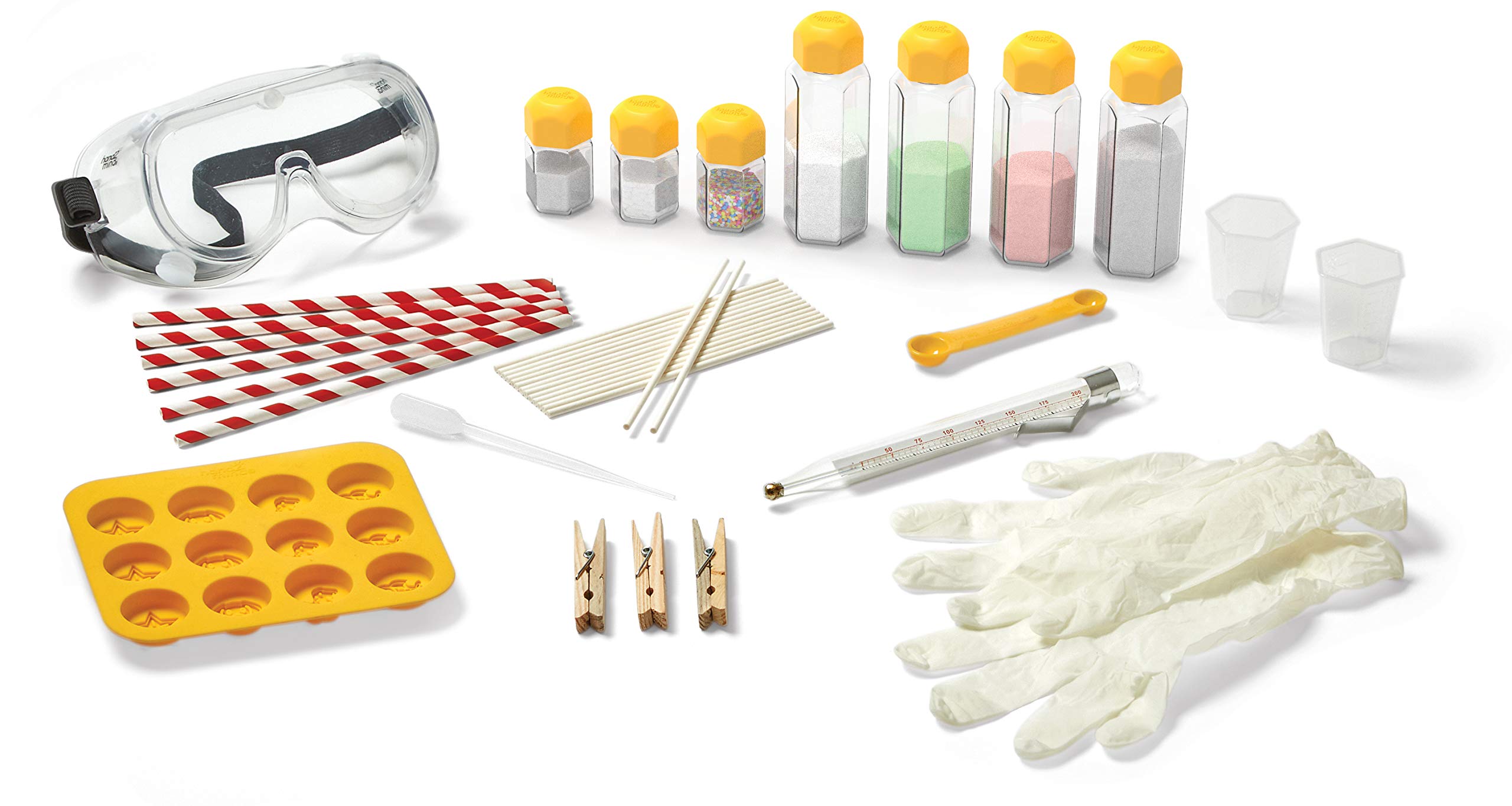 hand2mind Candy Creations Science Lab Kit, Make Lollipops, Gelatin and Candy Molds, Candy Making Kit for Kids, Gummy Bear Maker, Food Science Kit, Homeschool Supplies, 20 Hands-On Activities