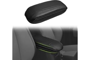 Muslogy Center Console Armrest Cover Compatible with Toyota RAV4 2013-2018 Comfort Armrest Pad Arm Rest Cushion Vegan Leather
