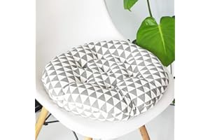 vctops Bohemian Soft Round Chair Pad Garden Patio Home Kitchen Office Seat Cushion GreyWhite Diameter 16"