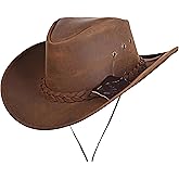 Strength Zones Leather Cowboy hat for Men & Women Durable Handcrafted Lightweight Shapeable Western Hats for Men