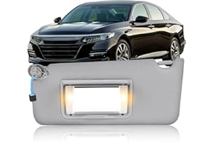 UMISHI Left Driver Side Sun Visor Compatible with Honda Accord 2008-2017 with Light OEM : 83280-TA5-A51ZA (Grey)