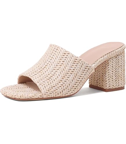Amazon.com | Women's Square Open Toe Knitted Mules Comfortable
