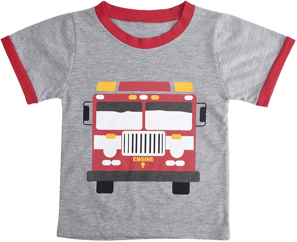 Raye Short Pantalon Court Vetements Pour Enfant 12 Mois 5 Ans Wolfleague Ensemble Bebe Garcon Filles T Shirt Manche Courte Chemise Camion De Pompiers Haut Tops Bebe Vetements Mosquitocontrolequipment Com