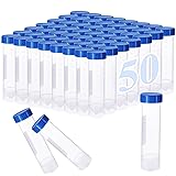50 Pcs 50 ML Centrifuge Tubes ABuff Plastic Test