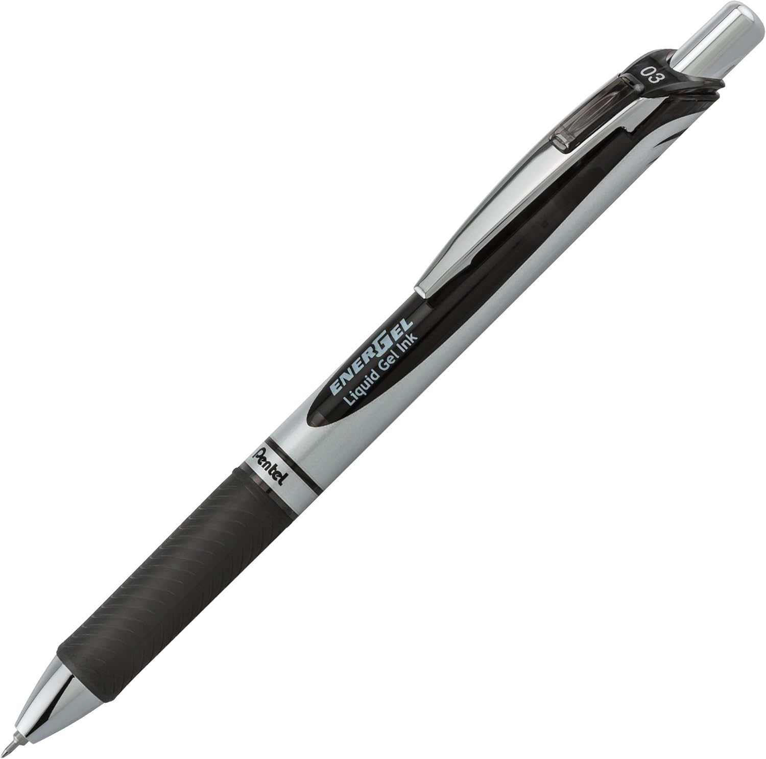 Pentel Gel Ink Pen, Retractable Gel Pen, (0.3mm) Needle Tip, Extra Fine Point, Black Ink, 3-Pk (BLN73BP3A): Office Products