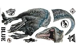 Jurassic World Fallen Kingdom Velociraptor Giant Peel and Stick Wall Decals by RoomMates, RMK3799GM