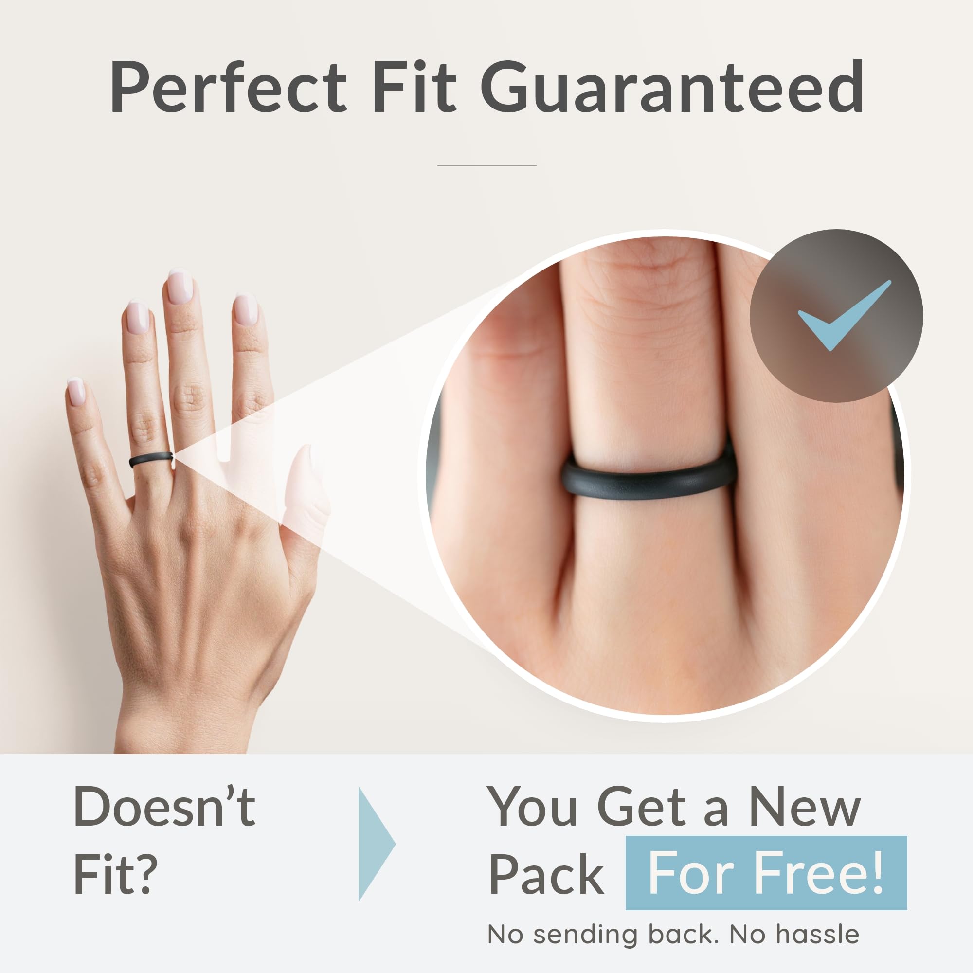 ThunderFit Women’s Silicone Thin and Stackable Ring Enhancers, Silicone Wedding Bands, 2.5mm Wide 2mm Thick, Variety Multipack 1-12